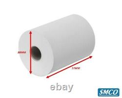 57 x 38 mm CREDIT CARD PDQ ROLLS Thermal Paper TERMINAL Till RECEIPT R130 BySMCO