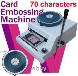 70-Letters Manual PVC Club Credit Card Embossing Machine/Embosser 1-11lines