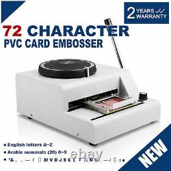 72 Character Manual Embossing Printer Credit Card/ID/VIP/PVC Embosser Machine
