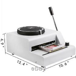 72 Character Manual Stamping Embosser Machine PVC Gift/ID/Credit Card VEVOR US