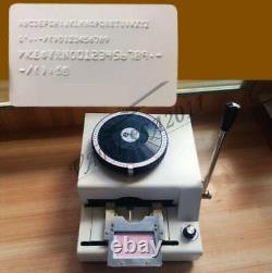 72-Character Manual Stamping Machine PVC/ID/Credit Card Embosser Code Printer