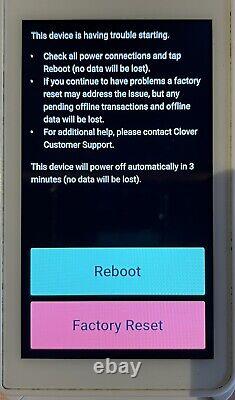 Clover Flex LTE C401U Wireless Credit Card Terminal POS AS-IS READ DESCRIPTION