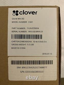 Clover Mini 3G C301 Credit Card Processing Terminal POS 1YJ3UZZ0004 NEW