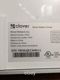 Clover Station POS System-P500 & C500 Terminal & Printer Used Password Locked