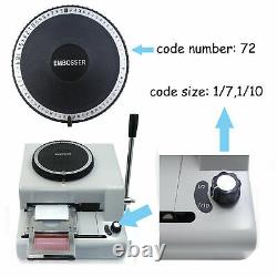 Credit Card Embosser 72-Character Manual PVC/ID/ Code Printer Stamping Machine