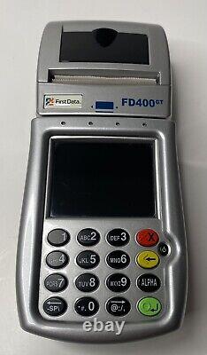 First Data Credit Card Reader FD400GT GPRS EMV Thermal Debit Card Machine Tested