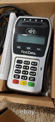 First Data FD130 Duo & FD-35 PIN Pad Credit/Debit Card POS Terminal and stand