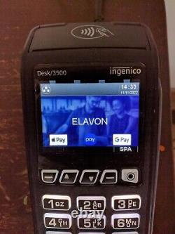 Ingenico Desk 3500 Credit Card Terminal with EMV/CHIP Reader Tested Works