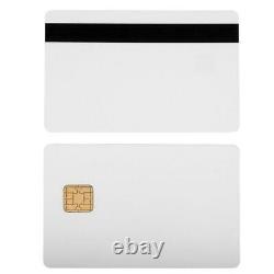 J2A040 Chip Java JCOP Cards withHiCo 2 Track Mag 10 Pack, White With Black