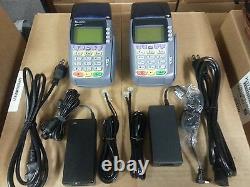 LOT OF 2 OMNI 3740 VERIFONE TERMINALS Complete Sets with Warranty 3750 3730