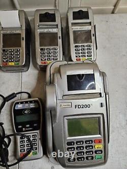 LOT OF 9 First Data Credit Card Terminal Readers