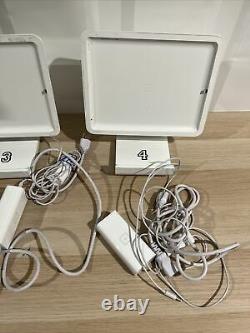 LOT of 2 Square S015 iPad 30 Pin Connector Card Reader POS Stands & Cables Nice