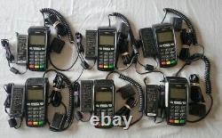 LOT of 6 Ingenico iCT220 Credit Card Terminal with Chip Reader +Power AC Adapter