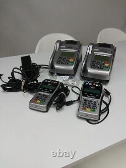 Lot of 2 First Data FD200TI (Dial/IP) Credit Card Machine + 2 FD-35 Pinpad