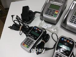 Lot of 2 First Data FD200TI (Dial/IP) Credit Card Machine + 2 FD-35 Pinpad