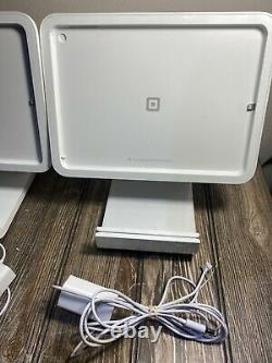 Lot of 2 Square Stand for 9.7 iPad Stand + AC Adapter Only Tested & Working
