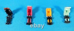 Lot of 4 Vtg 1990 Micro Machine Credit Card Playsets & 4 Cars withMini Cars Galoob