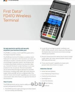 NEW First Data FD410 Wireless Credit Card Terminal Reader