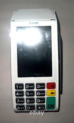 NEW Valor VEGA3000 Countertop Credit Card Terminal White & Gray TESTED