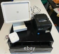 Square POS System with iPad Stand, 2 Chip Readers, Cash Drawer, Receipt Printer