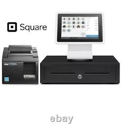 Square Stand Without iPad, Drawer, Printer, & Cash Drawer, Scan All In Color Beige