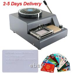 US 72-Character Manual Stamping Machine PVC/ID/Credit Card Embosser Code Printer