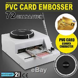 Update 72-Character New PVC Manual Credit Card Embossing Machine Embosser