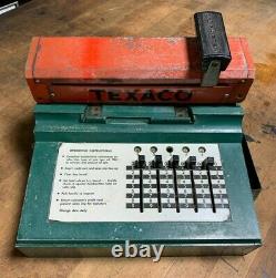 Vintage Texaco Gas Station Farrington Hand Operated Slide Credit Card Machine