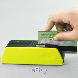 Yellow MSR09X6 Magnetic Magnetic Strip Credit Card Reader Writer Encoder MSRE206