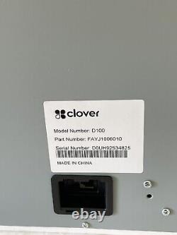 Clover C500 Pos System 3 Écrans LCD P500 Printer Power Cables Locked As Is