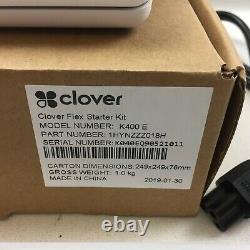 Clover Flex K400 E, Boutique Sans Fil Carte De Crédit Processeur Pos Chargeur Machine + # 2