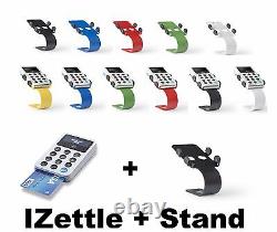 Izettle Card Reader & Desktop Hi Quality Stand Choisissez Votre Couleur Uk Stock