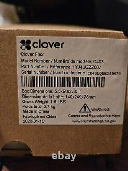 Kit de démarrage Clover Flex C403 & K400 U Nouveau processeur de carte de crédit dans sa boîte d'origine (IOB)