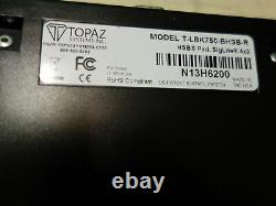 Lot 4x Topaz Systems T-lbk750-bhsb-r Plaque De Capture De Signature Électronique Siglite