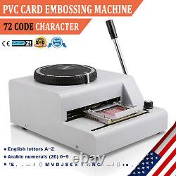 Machine à estampiller les caractères de 72 caractères PVC/ID/Carte de crédit Imprimeur de code à embosser Manuel
