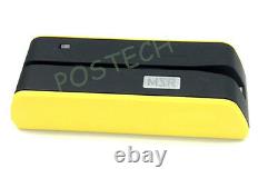 Msr09 X6 Magnetic Strip Glisser Carte De Crédit Reader Writer Yellow & Mini300 Bundle