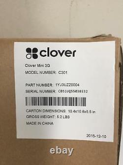 Nib Clover Mini C301 3g De Traitement De Carte De Crédit Terminal Comptoir Compact Pos