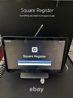 Système de point de vente Square Register avec scanner de codes-barres Argent/Noir