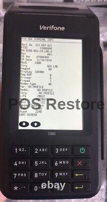 Verifone C680 Sans Fil 3g Couleur Touch LCD Avec Battery Pci 4.0 Non Locked