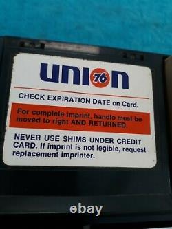 Vintage Union 76 Gas Service Station Slide Credit Card Machine Addressograph